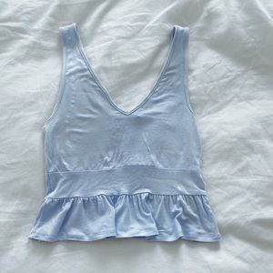 Me to We ruffled tank top.